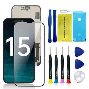 lot 2319 image: Anfyco for iPhone 15 6.1 LCD Screen Replacement Kit with 3D Touch Digitizer Assembly  Repair Tools & Screen Protector Kit Includes Adhesive & Tools (Model A3090, A2846, A3089, A3092)