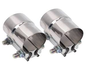 lot 2333 image: Elifecenter 2 Inch Exhaust Clamp, Lap Joint Band Clamp Stainless Steel for Clamping 2 OD to 2 ID Pipes��2 Pieces)