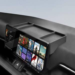 lot 2344 image: Temmis Dashboard Organizer for Toyota Highlander 2020-2026, Silicone Dash Board Tissue Holder Dash Storage Tray Container Box Behind Screen-Black