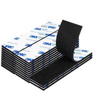 lot 2362 image: 22 Pairs Heavy Duty Adhesive Hook and Loop Strips, 2x5IN with Double Sided Adhesive, Black Strong Sticky Back Fastener, Picture Hanging Wall Mounting Tape Adhesive Hanging Strips for Home Office.