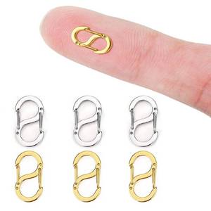 lot 4288 image: 6 Pcs Double Opening Lobster Clasp, Double Opening Shortener Clasp Necklace Clasp and Closures Stainless Steel Clasps for Jewelry Making Necklace Clasps and Closures Bracelet Clip, 9 mm x 16 mm