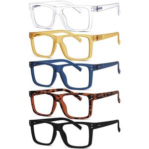 lot 4308 image: Eyekepper 5-pack Oversized Reading Glasses Square Large Frame Readers for Men and Women 2.00