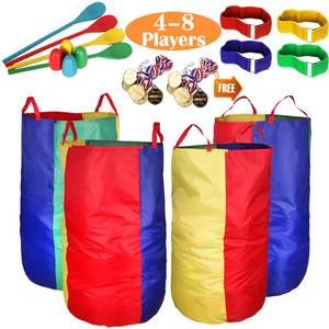 lot 4312 image: CWLAKON Outdoor Games, Potato Sack Race Bags for Kids Adults, Egg Spoon Relay Race, 3 Legged Race Bands, Birthday Party, Field Day Family Reunion Carnival Outside Yard Lawn Easter Fall Festival Games