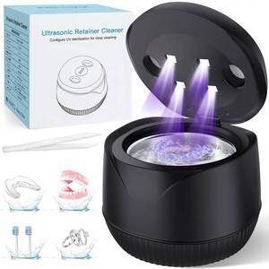 lot 4331 image: Dental Ultrasonic Retainer Cleaner Machine 45kHz Dental Cleaning Pod with Digital Timer & 200ML, Cleaning for Dentures, Mouth Guards, Aligners, Night Guards, Braces, Toothbrush Heads & Jewelry, Black