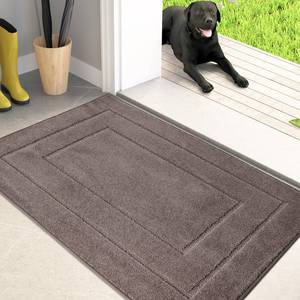 lot 4387 image: PURRUGS Dirt Trapping Door Mat 20 x 31.5, Non-SlipSkid Machine Washable Entryway Rug, Dog Doormat, Super Absorbent Welcome Mat for Muddy Wet Shoes and Paws, Grayish Brown