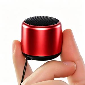 lot 4399 image: YXYKODM Best Mini Portable Bluetooth Speaker with HD Sound & Bass I Smallest Wireless Bluetooth Speakers for PhonePCTablet I Photo Selfie Button Answer Phone Calls I Cute Tiny Speaker (Red)
