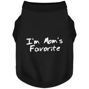 lot 4406 image: Cozy Sleeveless Canine Wear Dog Clothes, Soft, Lightweight, and Breathable Cotton Dog Shirt with Im Moms Favorite Print.Vest Tank Top Ideal for Small, Medium, and Large Breeds Black M