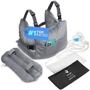 lot 5123 image: Zomaple Mastectomy Recovery Pillow with Strap, Gel Pack, Seat Belt Cover & Shower Lanyard �� Post-Op Essentials, Breast AugmentationReduction & Recovery Supplies �� Washable Cover for Comfort & Support