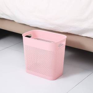 lot 5154 image: UUJOLY Plastic Trash Can Wastebasket, Garbage Container Basket for Bathrooms, Kitchens, Offices, Kids Rooms (Pink, 3 Gallon), 1 Pack