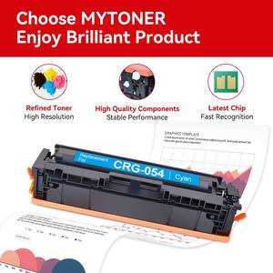 lot 5168 image: MYTONER 054 Toner Cartridge Set Replacement for Canon 054 054H CRG-054 for Color imageCLASS MF644Cdw MF642Cdw LBP622Cdw MF641Cw Printer 4 Pack High Yield Ink (Black Cyan Yellow Magenta) Some ink opened into the packages