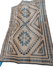 lot 5201 image: Southwestern Style Area Rug with Geometric Pattern 107 X 70 in