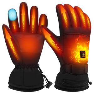 lot 6031 image: Heated Gloves for Men Women, 3.7V 3200mAh Rechargeable Heated Gloves Winter Waterproof Washable Heating Glove Hand Warmers for Cycling Walking Running Skiing size L