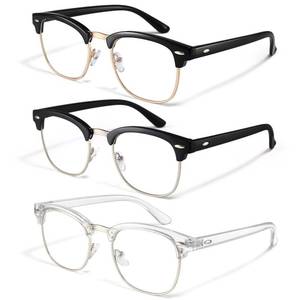lot 6032 image: racico Computer Blue Light Blocking Glasses 3 pack Blue Light Glasses Men Women, Anti Blu-Ray Clear Gaming Glasses Lenses