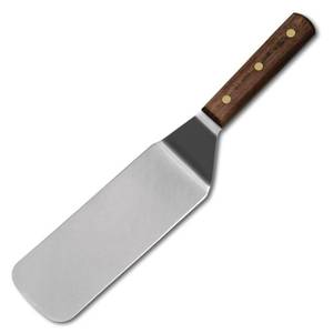 lot 6038 image: HIC Kitchen Dexter-Russell Burger Turner, Stainless Steel with Walnut Handle, Made in the USA, 8-by-3