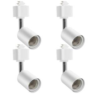 lot 6046 image: Track Lighting Heads H Type Halo Track Light Fixtures Adjustable Rotatable Compatible H Type 3-Wire Single Circuit Track Systems for PAR20, R20, PAR30, BR30, BR40, PAR38 Light Bulb(White, E26)