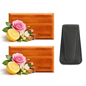 lot 6059 image: Car Air Freshener Wood 2 Pack �� Refillable Solid Diffuser, North American Alder Scent, Leather Visor Clips �� No Liquid Odor Eliminator for Cars, Trucks, SUVs