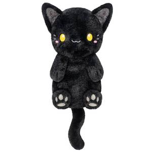 lot 6065 image: Black Cat Microwavable 1.5 lbs Unscented Heating Pad for Women and Kids- Cute Soft Cozy Pillow Plush Heatable Warm Stuffed Animals - Kawaii Hot and Cold Plushie - Black Cat Gifts for Girls and Women