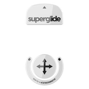 lot 6075 image: Superglide Glass Mouse Skates - Super Smooth Glide, Polished Round Edge, Super Fast Gaming Mouse Feet with Durable Sole for Logitech G Pro X Superlight1 (Type-S, White)