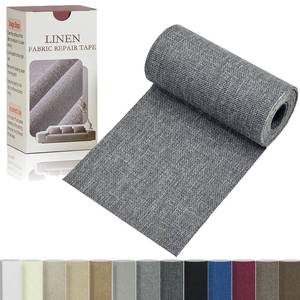 lot 6076 image: Gheeidau Linen Repair Tape 4x70 Inch Self-Adhesive Couch Patch Repair Fabric Patch for Furniture,Sofas,Cushion,Chairs,Bags,Linen Goods(Grey)