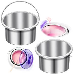 lot 6083 image: BBTO 1 Pcs Wax Pot Wax Melt Warmer Replacement Inner Pot Liner 14oz Metal Tin 4 Portable Hair Removal Waxing Bowl Container for 500 ml Hair Removal Machine