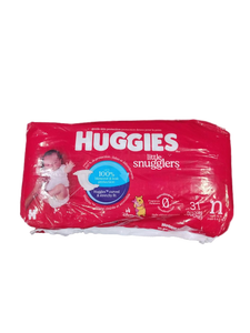 lot 6178 image: Huggies Little Snugglers Newborn Diapers Size N 31 Count