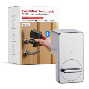 lot 6184 image: SwitchBot Smart Lock, Bluetooth Electronic Deadbolt, Keyless Entry Door Lock for Front Door, Compatible with WiFi Bridge (Sold Separately), Fits Your Existing Deadbolt,for Airbnbs Vacation Rentals