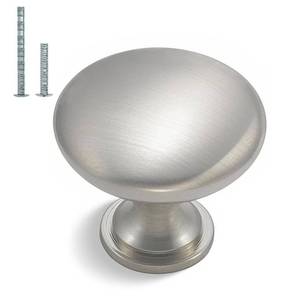 lot 6197 image: homdiy 5 Pack Round Cabinet Knobs Brushed Nickel Drawer Knobs Solid Zinc Alloy Kitchen Pulls for Kitchen Bathroom