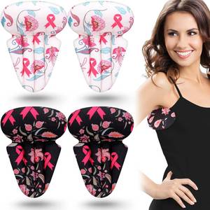 lot 6201 image: Juexica 4 Pcs Lymphedema Axilla Mastectomy Pillow Cotton Post Breast Surgery Recovery Breast Pillow for Sleeping Mastectomy Underarm Armpit Pain Relief(Pink Ribbon)