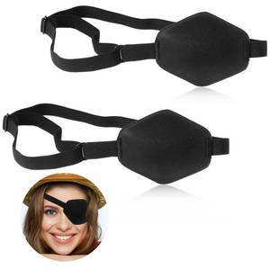 lot 6214 image: Tyqour 2pcs 3D Medical Eye Patch, Adjustable Eyepatch for Adults, Pirate Medical Eye Patches for Adults Kids Left or Right Eyes, Eye Patch for Lazy Eye