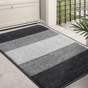 lot 6217 image: Kitinjoy Indoor Outdoor Door Mat, 36x24 Non-Slip Absorbent Dirt Trapper, Low-Profile Washable Inside Entrance Front Floor Mat, Sturdy Soft Entry Doormats for Entryway, Grey