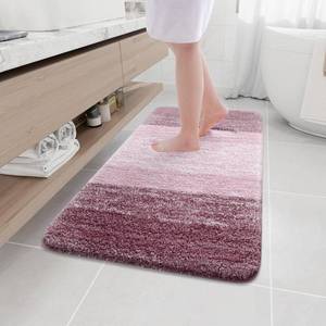 lot 6228 image: Arotive Microfiber Bathroom Rugs, Shaggy Soft and Absorbent Bath Rug, Non-Slip, Thick Plush Machine Washable Dry Bath Mats for Bathroom, Tub and Shower, 44x24, Mauve, Rectangular