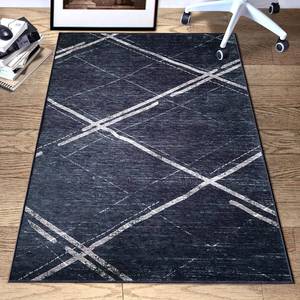 lot 6233 image: Office Chair Mat, Geometric Modern Desk Chair Mat for Hardwood Floor, 36x48 Floor Mat for Office Chair, Non-Slip Computer Chair Mat for Rolling Chairs, Floors Protector for Office Home Work Game color black with white stripes
