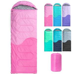 lot 11338 image: Sleeping Bag - 3 Seasons for Adults Kids Boys Girls Camping Hiking - Warm Cold Weather Lightweight Portable with Compression Bag for Backpacking in Spring, Summer, Fall and Winter