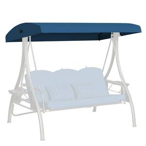 lot 11341 image: Oungelark Outdoor Porch Swing Canopy Replacement Cover, 3 Seat Swing Cover UV-Resistant for 3-Seat Porch Swing (Blue, 76.8x47.2x9.1in)