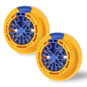 lot 12382 image: Wire Comb for Network Ethernet Cable Management Organizer Tool with Cat5 Cat6 Wire Straightener Low Voltage PSU Organizing Tool (2 Pack Yellow Blue)