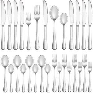 lot 12388 image: 20 Piece Silverware Set Service for 4,Premium Stainless Steel Flatware Set,Mirror Polished Cutlery Utensil Set,Durable Home Kitchen Eating Tableware Set,Include Fork Knife Spoon Set,Dishwasher Safe