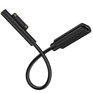 lot 12389 image: Microsoft Surface Connect to USB-C PD 15V Charging Cable Compatible for Microsoft Surface Pro Series, Surface Book Series, Surface Laptop Series, Surface Go (Female USBC)