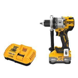 lot 13549 image: DEWALT 20V MAX XR 12 Inch Cordless Hammer Drill Kit with 8AH Battery and Charger (DCD1007WW1)