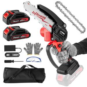 lot 13564 image: Mini Chainsaw Cordless 6 Inch, Handheld Electric Power Chain Saw with 2 Batteries, Portable Battery Powered Chainsaws for Tree Trimming Wood Cutting, Best Gifts for Dad, Husband,Women