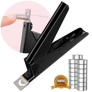 lot 14195 image: Black Premium Nail Clippers with Magnets Sizers for Acrylic Nails, Artificial Fake Nail False Nail Tip Cutter Trimmer Manicure Pedicure Sharp Blade Clip Tool For Salon Home Art Beauty