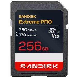 lot 14199 image: SANDISK 256GB Extreme PRO SD UHS-I Card - Up to 250MBs Read Speed and 170MBs Write Speed, 4K UHD, Full HD, U3, and V30 - SDSDXXJ-256G-GSCIN