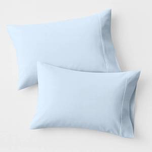 lot 14213 image: Ashton Sheets 100% Organic Cotton Percale Pillow Cases StandardQueen Size Set of 2 - Percale Pillowcases StandardQueen, Soft Cooling Pillow Cases for Sleeping, Cotton Pillowcovers - Light Blue