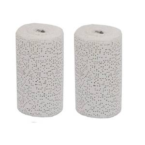 lot 14252 image: 2 Pack 6 inch x 15 feet (Total 30ft Long) White Plaster Cloth Gauze Bandages Rolls for Art Project, Belly Cast, Mask Making, Sculptures, Body Casts, Craft Projects, Scenery Construction