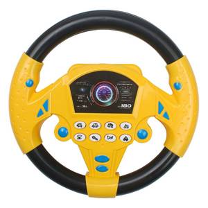 lot 14256 image: Steering Wheel Simulated Toy for Kids Babies 3 Years Old, Small Electronic Simulated Driving Driver Racing Toy with Sound (Yellow)
