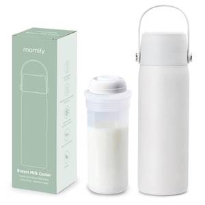 lot 14268 image: 36-Hour Portable Breastmilk Storage Bottle, 20oz Vacuum Insulated Stainless Steel Breast Milk Cooler Bottle, TSA Approved Breast Milk Chiller for New Moms, Outdoor, Travel, Office�� - White