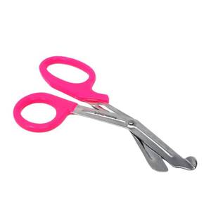 lot 14278 image: HTI Trauma Shears 7.25 All-Purpose Stainless Steel Paramedic, ER Nurse, EMT, EMS, First Responder Tactical Scissors with Serrated Blade for Outdoor Camping Rescue Tool (Hot Pink Handle)