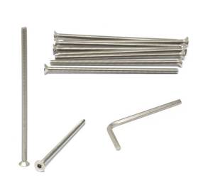 lot 14283 image: iexcell 10 Pcs M6 x 140mm Thread Pitch 1 mm Stainless Steel 304 Hex Socket Flat Head Cap Screws Bolts Kit