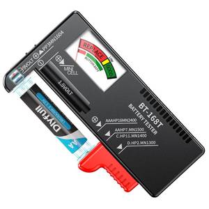 lot 14291 image: Dlypow Battery Tester, Universal Battery Checker Small Battery Tester for AAA AA C D 9V 1.5V Button Cell Household Batteries (Upgraded Magnetic Version)