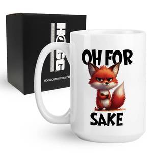 lot 14295 image: Hogg For Fox Sake Mug, 15 oz Ceramic Sarcastic Coffee Cup, Oh For Fox Sake Coffee Mug, Funny Office Gifts, Funny Work Gifts