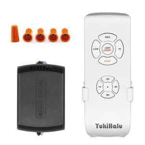 lot 14321 image: YukiHalu Ceiling Fan Remote Control Kit, Universal and Compact Size, Fan Speeds and Timings Control, Comply with UL1917